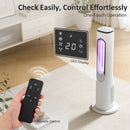 HOMCOM Bladeless Tower Fan, 35dB Standing Cooling Fan With Oscillating