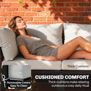 Outsunny Garden Furniture Set, 6 Piece Corner Sofa Set with Coffee Table