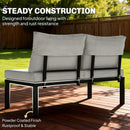 Outsunny Garden Furniture Set, 6 Piece Corner Sofa Set with Coffee Table