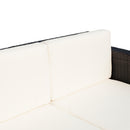 Outsunny Rattan Wicker 2-seat Sofa Loveseat Padded Garden Furniture Brown