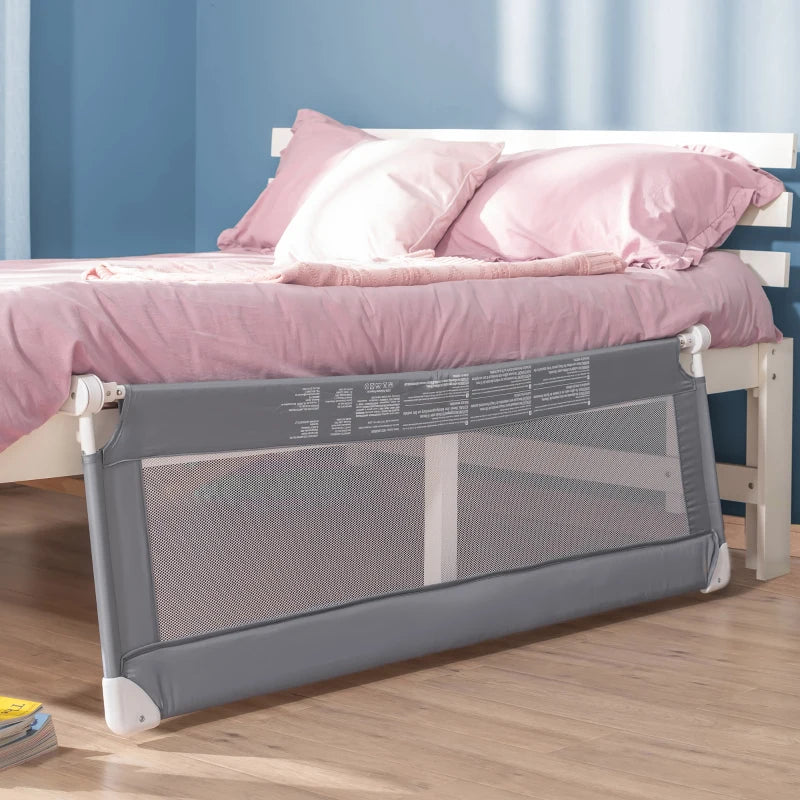 HOMCOM Children's Protective Bed-Side Guard - Grey