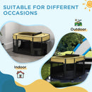 PawHut Portable Dog Pen For Puppies, Rabbits, Kittens, Guinea Pigs - Yellow