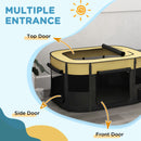 PawHut Portable Dog Pen For Puppies, Rabbits, Kittens, Guinea Pigs - Yellow