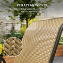 Outsunny Wicker Dining Chairs Set of 4, Stackable Outdoor Chairs