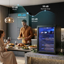 HOMCOM 16 Bottle Wine Cooler, 4-16°C Under Counter Drinks Beer Wine Fridge