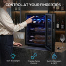 HOMCOM 16 Bottle Wine Cooler, 4-16°C Under Counter Drinks Beer Wine Fridge