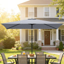 Outsunny Garden Parasol, Outdoor Umbrella With Tilt Function, Light Grey
