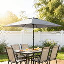 Outsunny Garden Parasol, Outdoor Umbrella With Tilt Function, Light Grey
