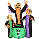 HOMCOM Halloween Inflatable Witches with Cauldron and Lights 8' 240cm