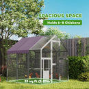 PawHut Large Walk In Chicken Run for 6-8 Poultries, 1.7 x 1.8 x 1.8 m