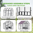 PawHut Large Walk In Chicken Run for 6-8 Poultries, 1.7 x 1.8 x 1.8 m