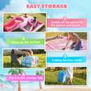 AIYAPLAY Kids Inflatable Bounce House With Blower For Indoor Outdoor, Pink