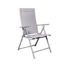 Outdoor Garden Patio Multi Position Reclining Folding Chair in Grey