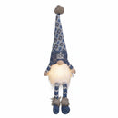 55cm Battery Operated Light up Blue Christmas Gonk with Dangly Legs & Snowflake Hat