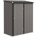 Outsunny Outdoor Storage Shed w/ Lockable Door for Garden, Light Grey