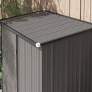 Outsunny Outdoor Storage Shed w/ Lockable Door for Garden, Light Grey
