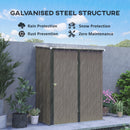 Outsunny Outdoor Storage Shed w/ Lockable Door for Garden, Light Grey