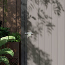 Outsunny Outdoor Storage Shed w/ Lockable Door for Garden, Light Grey