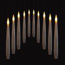 Set of 10 15cm Floating White LED Battery Candles in Warm White with Remote Control
