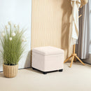 HOMCOM 40 cm Ottoman Storage Box with Removable Lid, Foot Rest