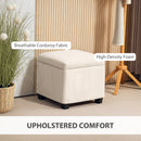 HOMCOM 40 cm Ottoman Storage Box with Removable Lid, Foot Rest