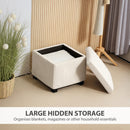 HOMCOM 40 cm Ottoman Storage Box with Removable Lid, Foot Rest