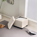 HOMCOM 40 cm Ottoman Storage Box with Removable Lid, Foot Rest