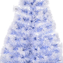HOMCOM Christmas Fibre Optic White Tree 4' with 26 Multi Lights