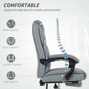 HOMCOM Office Chair, Computer Desk Chair With Spring Cushion, Grey