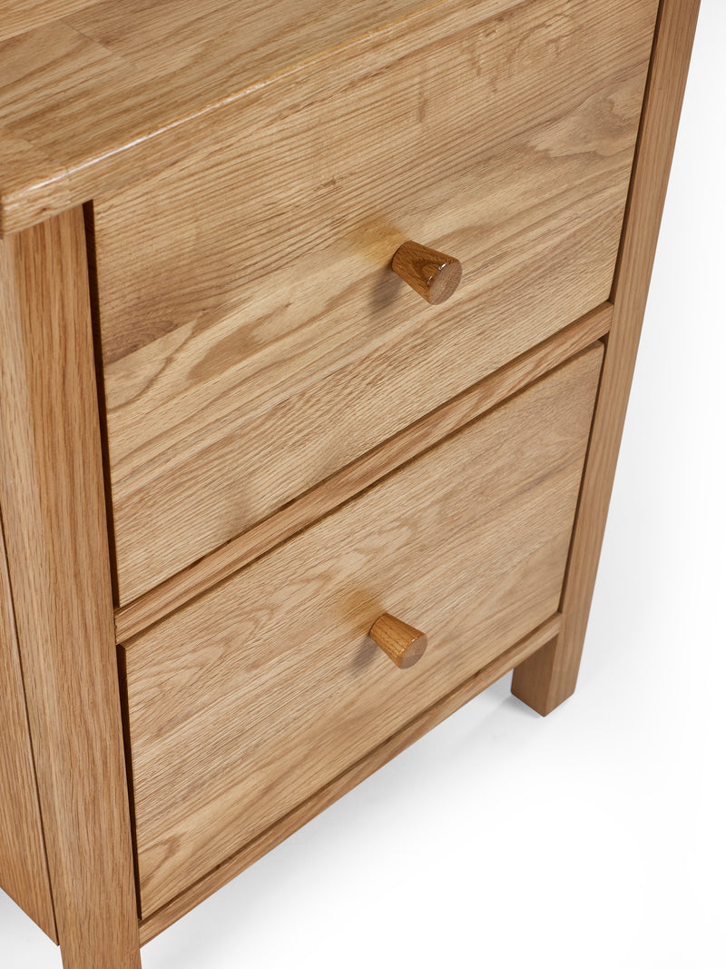 Coxmoor 2 Drawer Bedside - Oak