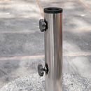 15kg Round Granite Garden Parasol / Umbrella Base Weight Stainless Steel Pole