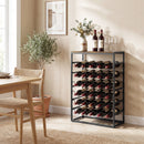HOMCOM 30 Bottles Wine Rack, 6 Tier Wine Storage Holder, Rustic Brown
