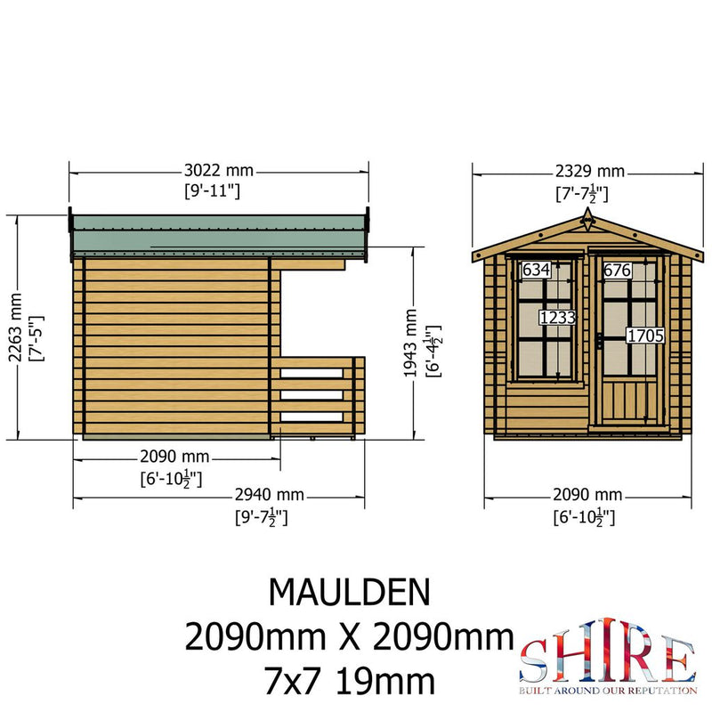 Maulden Log Cabin With Veranda