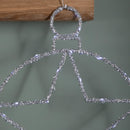 49cm Battery Powered Light up Christmas Silver Star Ball with Twinkling White LEDs