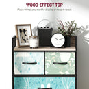 HOMCOM 4-Drawer Chest of Drawers Fabric Dresser with Open Shelf