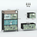 HOMCOM 4-Drawer Chest of Drawers Fabric Dresser with Open Shelf