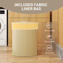 HOMCOM 55L Laundry Hamper With Removable Washable Liner Bag