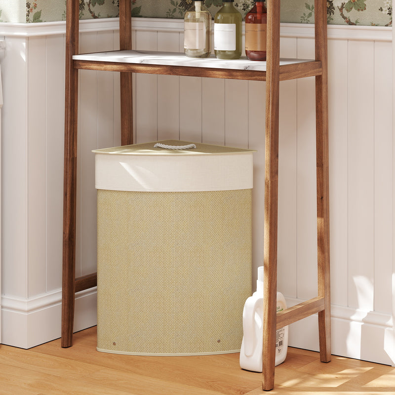 HOMCOM 55L Laundry Hamper With Removable Washable Liner Bag