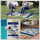 Outsunny Reversible Waterproof Plastic Straw Outdoor RV Rug, 121 x 182 cm