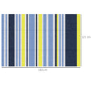 Outsunny Reversible Waterproof Plastic Straw Outdoor RV Rug, 121 x 182 cm
