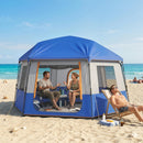 Outsunny Camping Tent 3000mm Waterproof 4-6  Person Blue