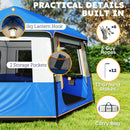 Outsunny Camping Tent 3000mm Waterproof 4-6  Person Blue