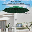 Outsunny UPF 50+ Replacement Parasol Canopy Parasol Cover Replacement