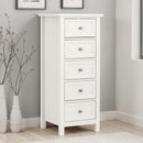 HARBOR 5 DRAWER TALL CHEST - SURF WHITE