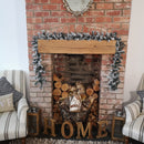 9ft (2.7m) Christmas Snow Flocked Woodcote Fir Garland
