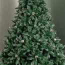 8ft (2.4m) Tall Rocky Mountain Pine Christmas Tree with 1769 Snow Tipped Branches & Pinecones