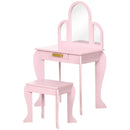 HOMCOM Dressing Table Set - Pink