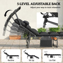 Outsunny Folding Sun Loungers Set Of 2, Sun Bed With Canopy, Black