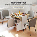HOMCOM Folding Dining Table, Rolling Drop Leaf Table With Hidden Shelf