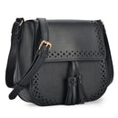 Winnie Tassel Crossbody Bag - Black